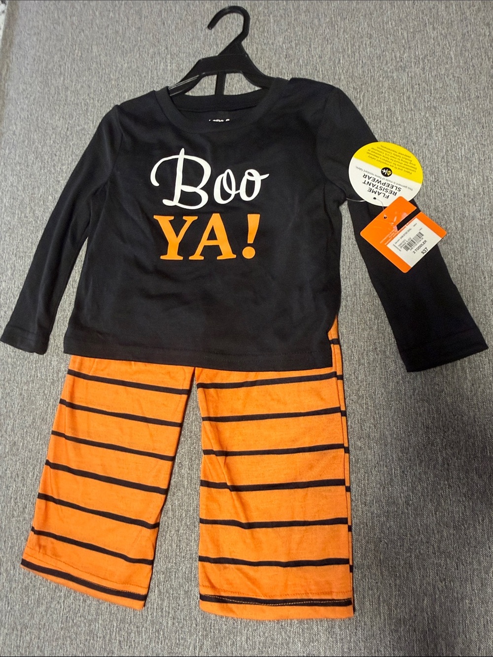 Gymboree Black & Orange "Boo YA!" Halloween Pajama Set